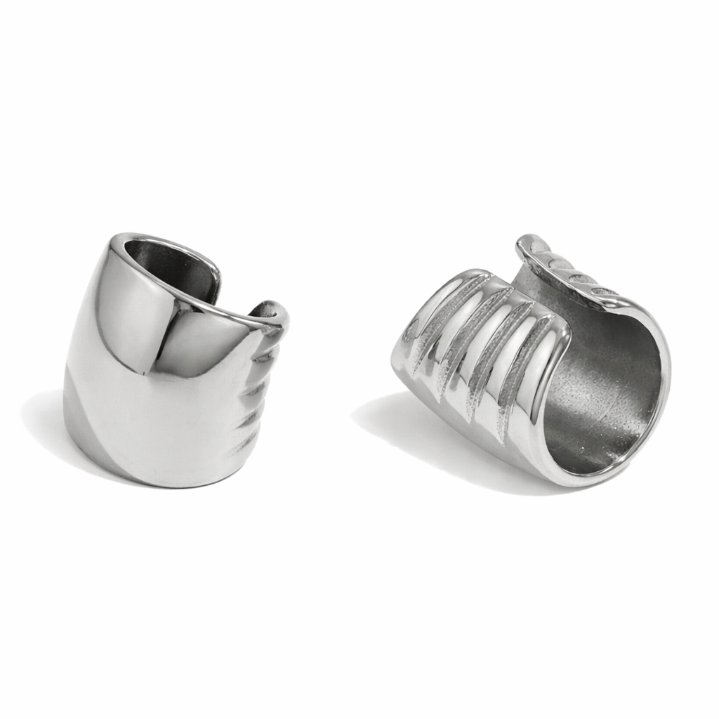 Fishtail Ear Cuff Set - Silver