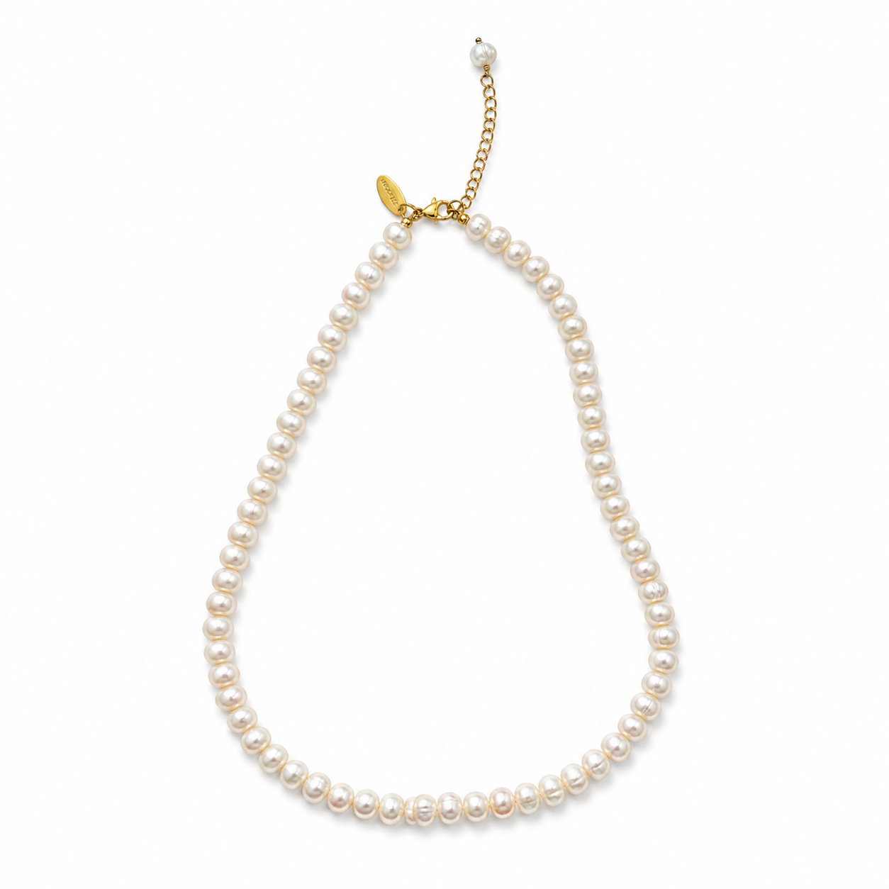 Freshwater Pearl Necklace Gold Me The Label
