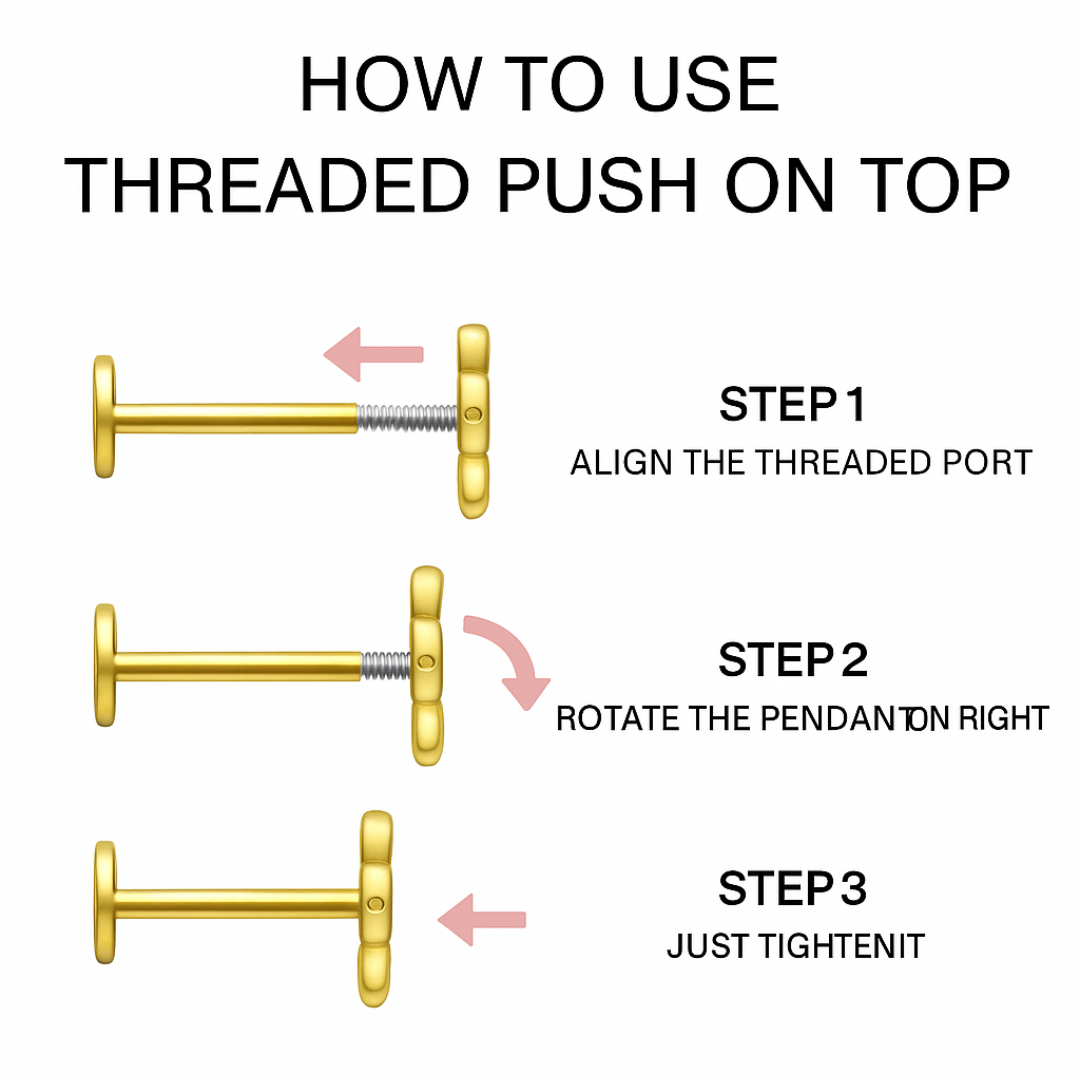 Drop Single Stud - Gold - Image 3