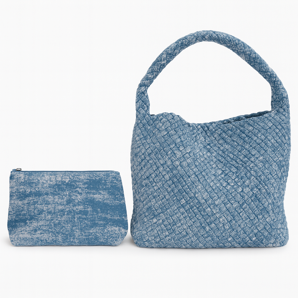 Large Woven Tote - Denim