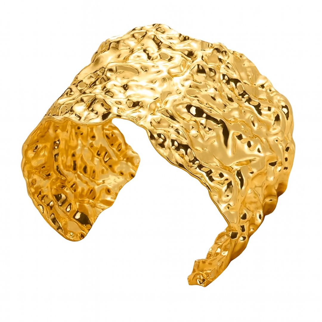 Baroque Molten Large cuff - Gold