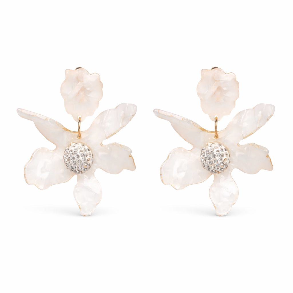 statement clip on earrings sculptural glossy design Me The Label