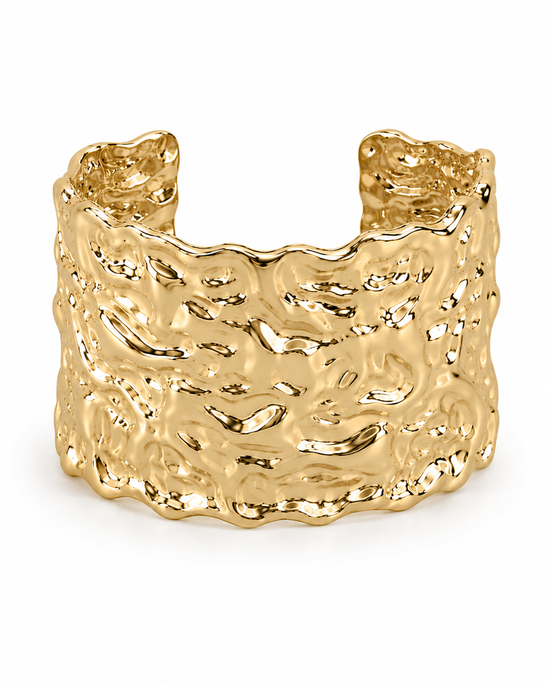 Gold Baroque Molten cuff bracelet