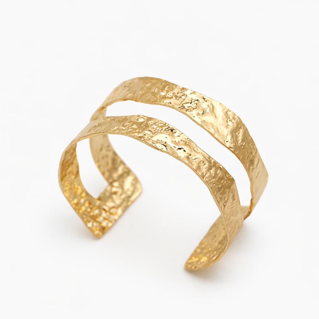 Dual Curve Cuff - Gold