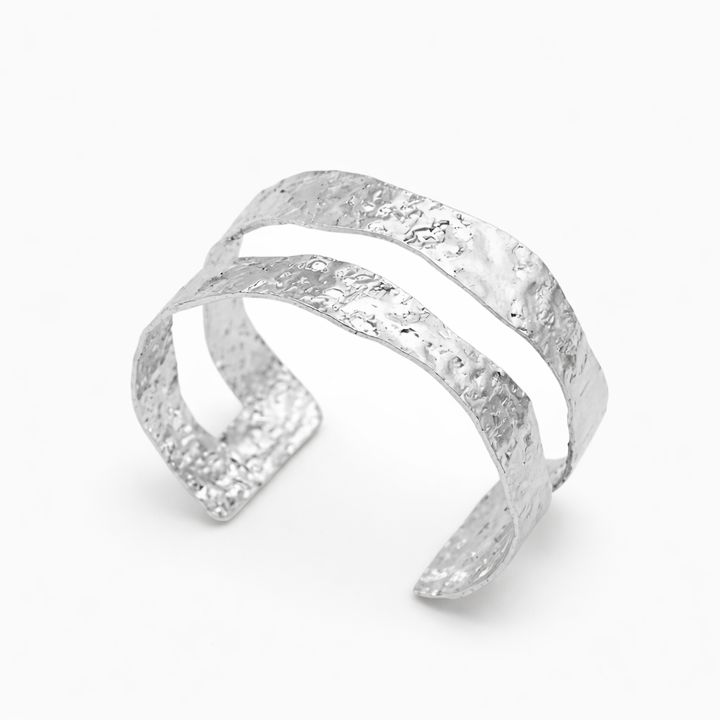 Dual Curve Cuff - Silver