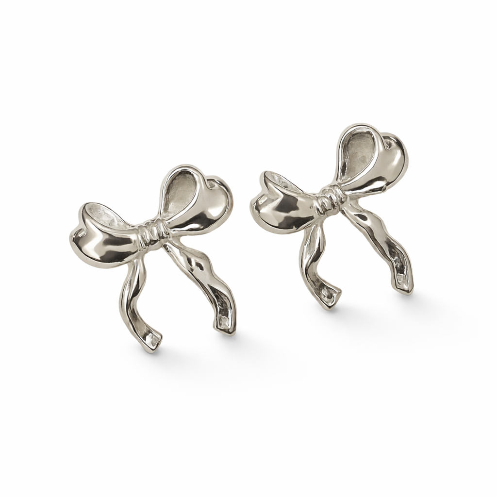 Large Bow Stud Earrings Me The Label