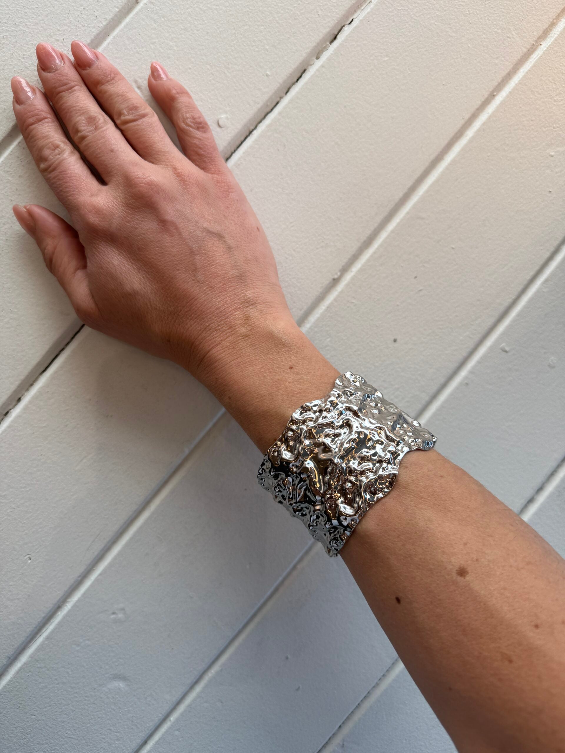 Baroque Molten Large cuff - Silver - Image 2