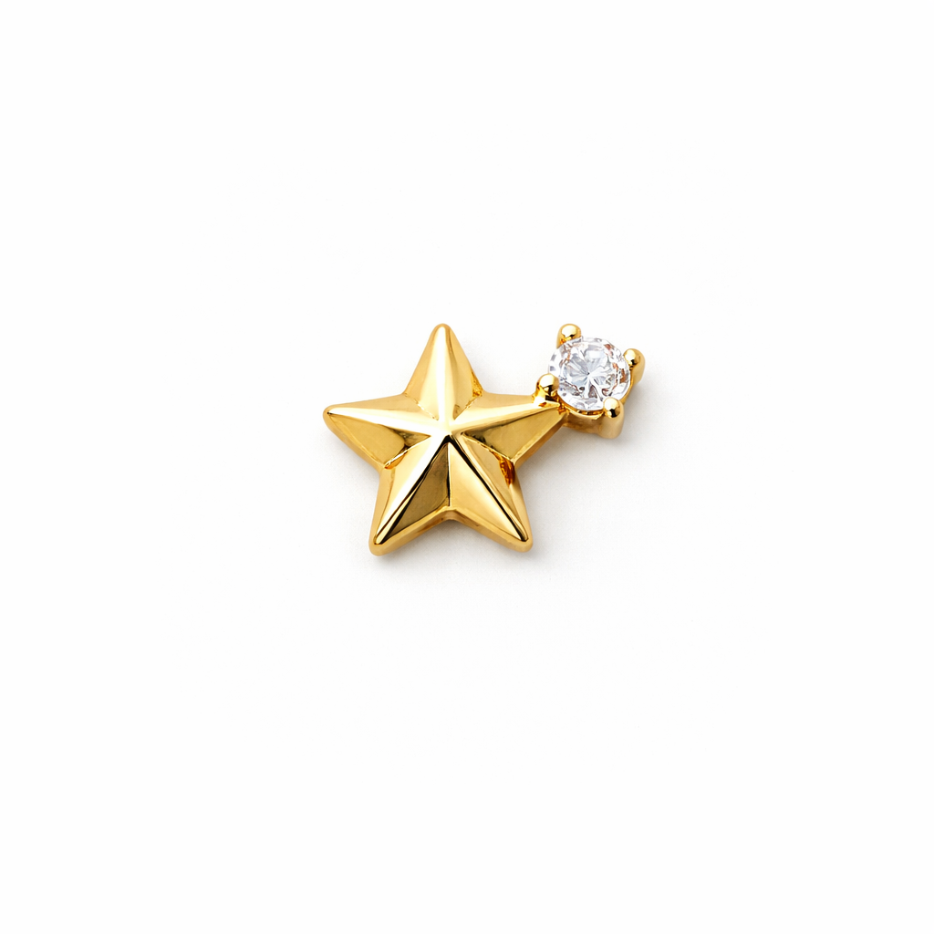 Star Single Stud - Gold