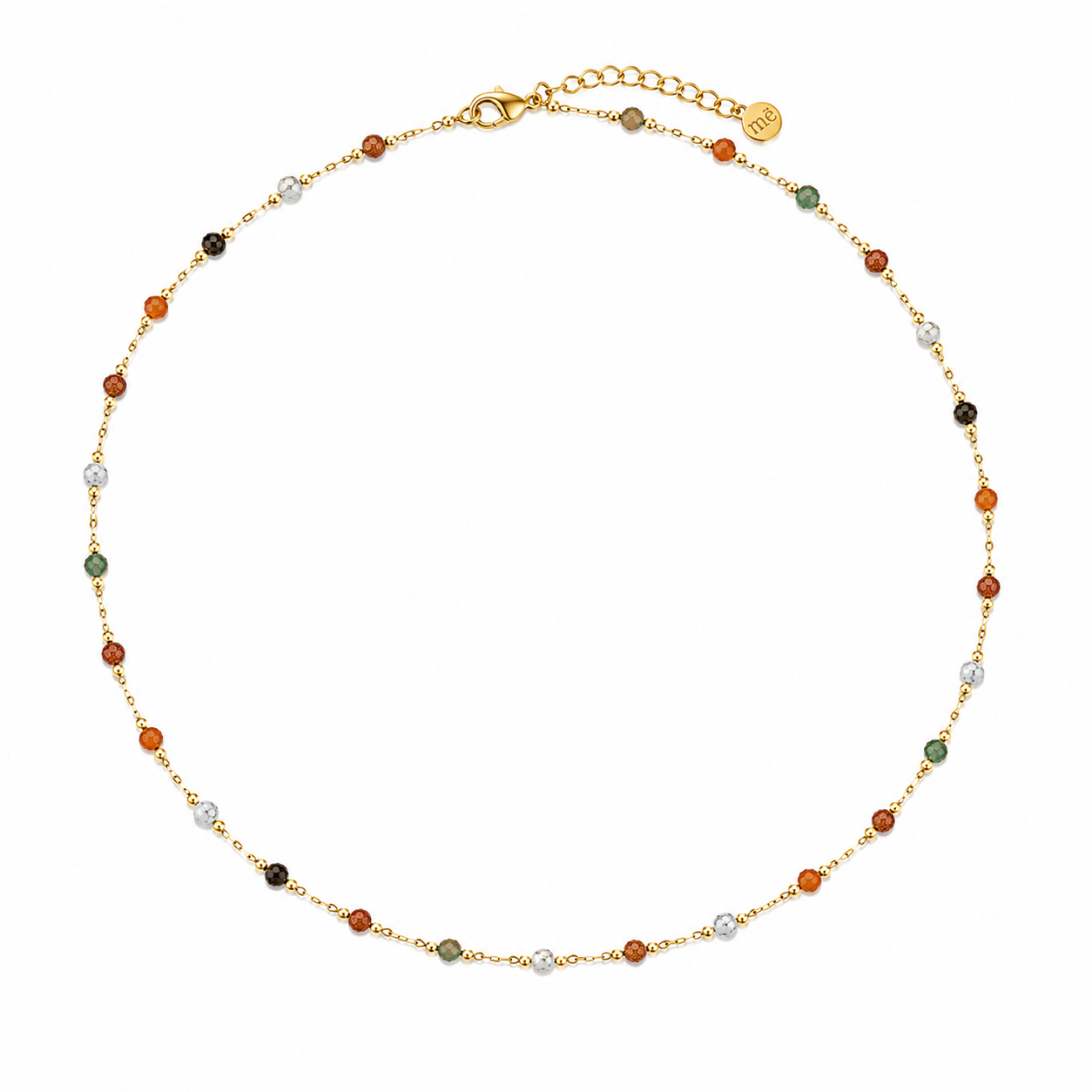 Elegant Beaded Necklace Gold