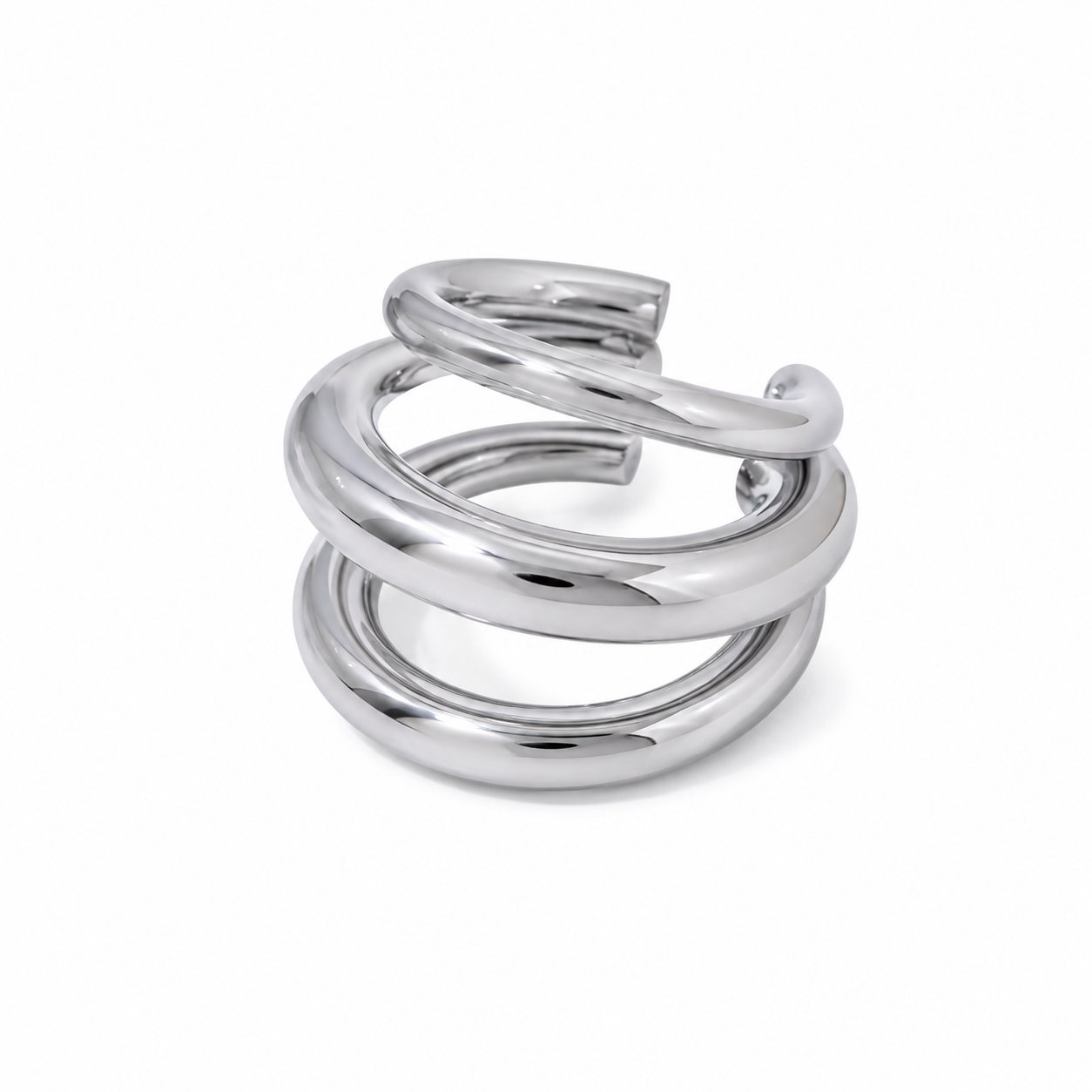 Orbit ear cuff silver