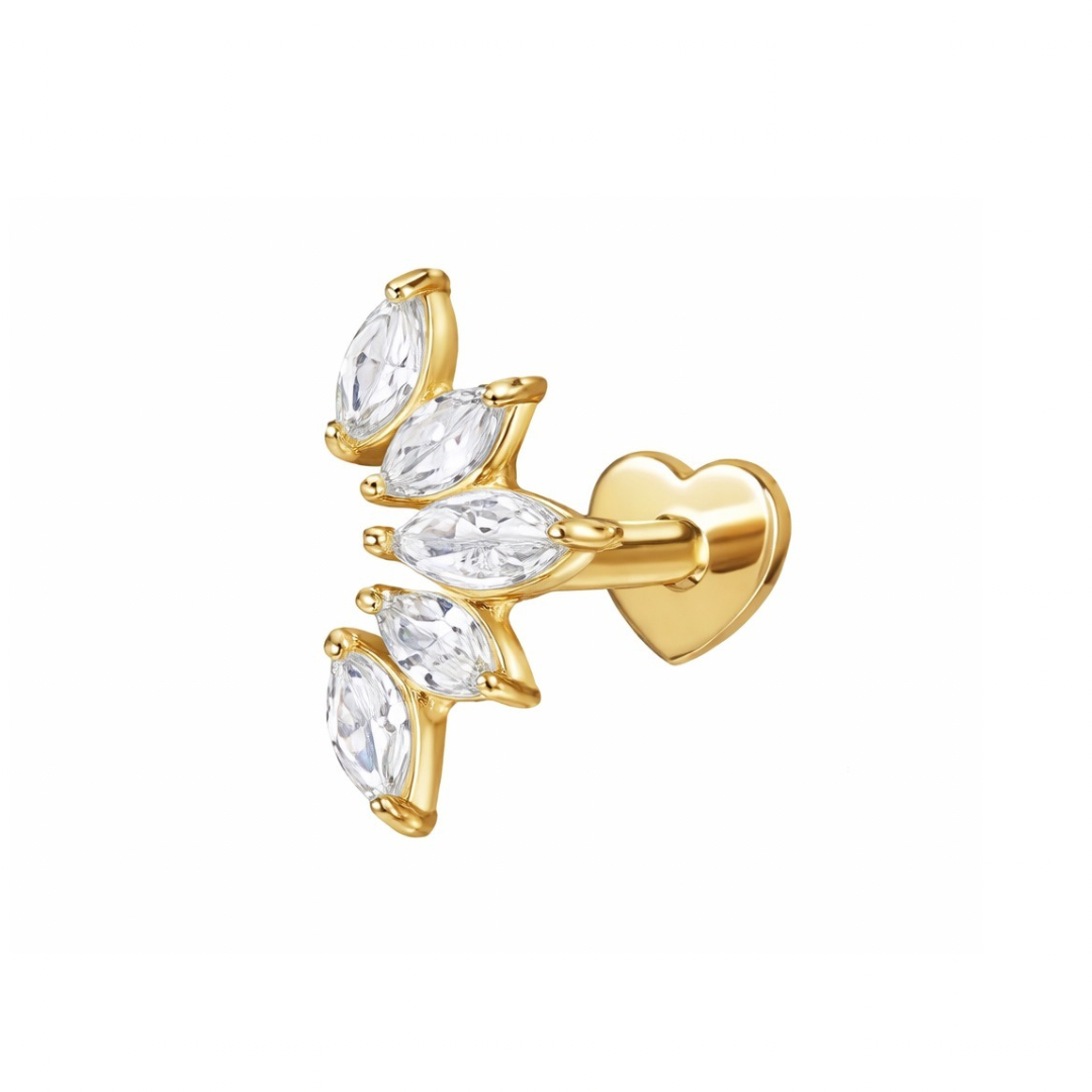 Celestial Crystal Stud - Gold