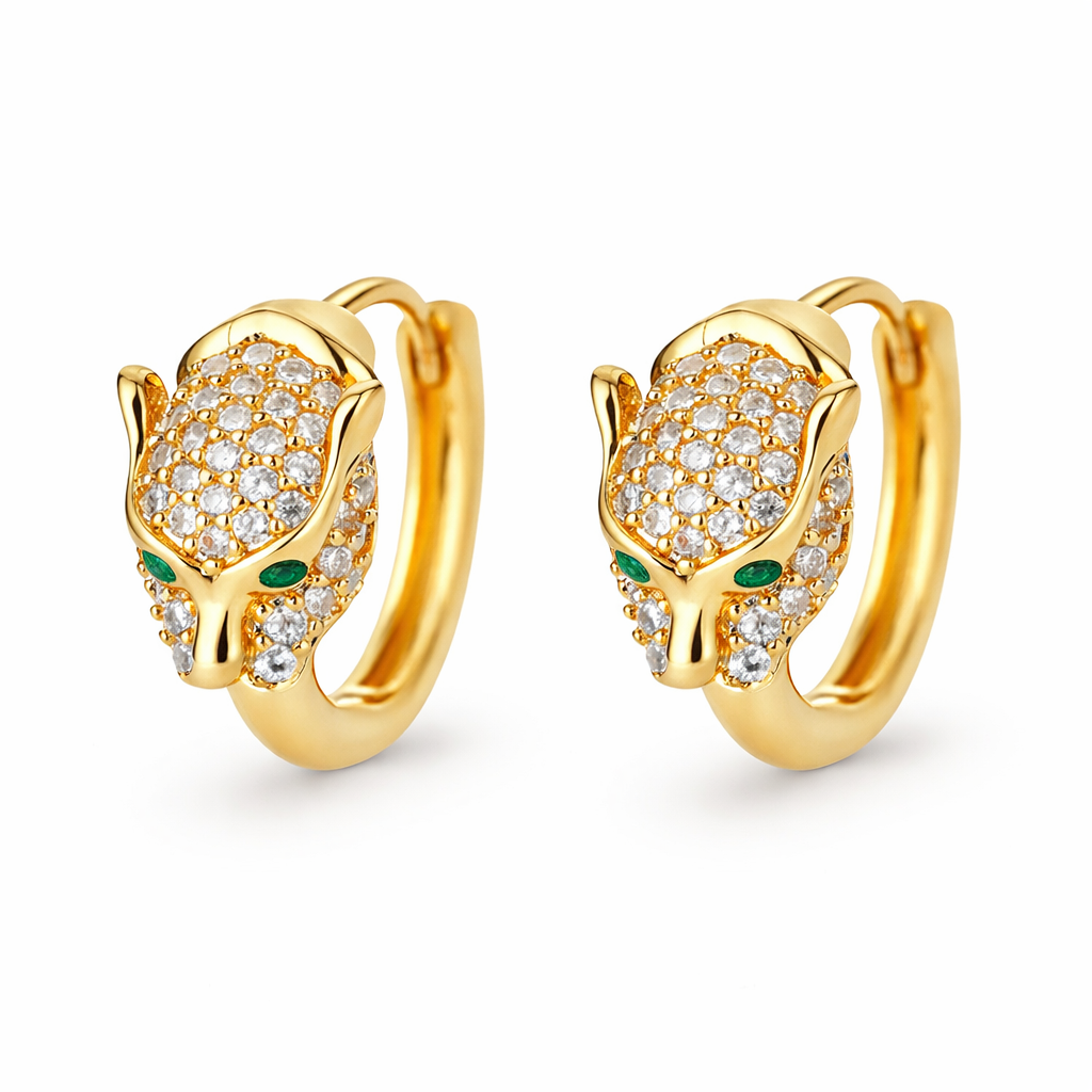 jaguar gold hoops statement hoop earrings Me The Label