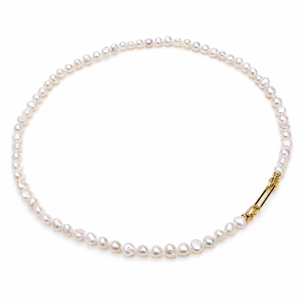 Freshwater Pearl Necklace – Gold