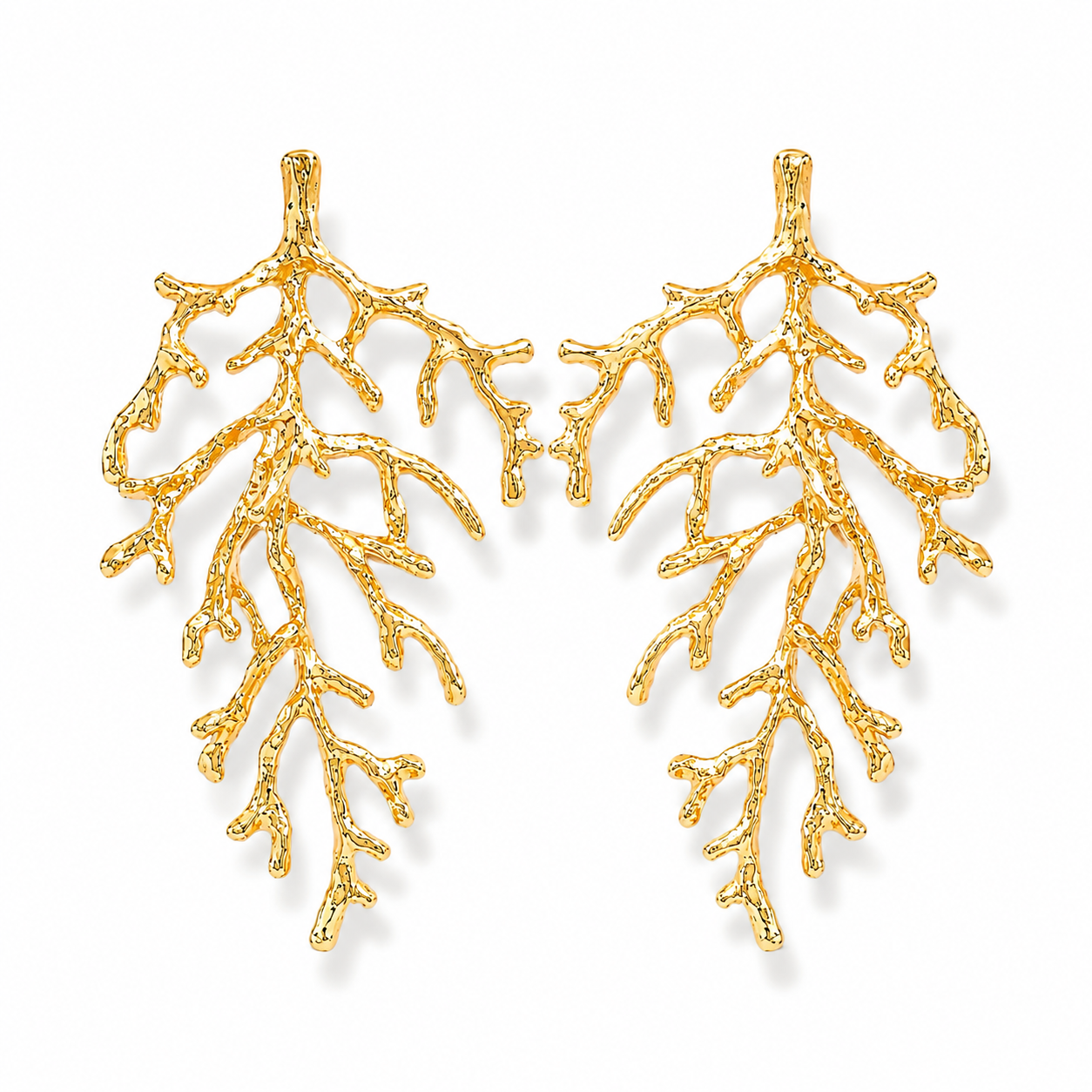 Gold Coral Studs Me The Label Earrings