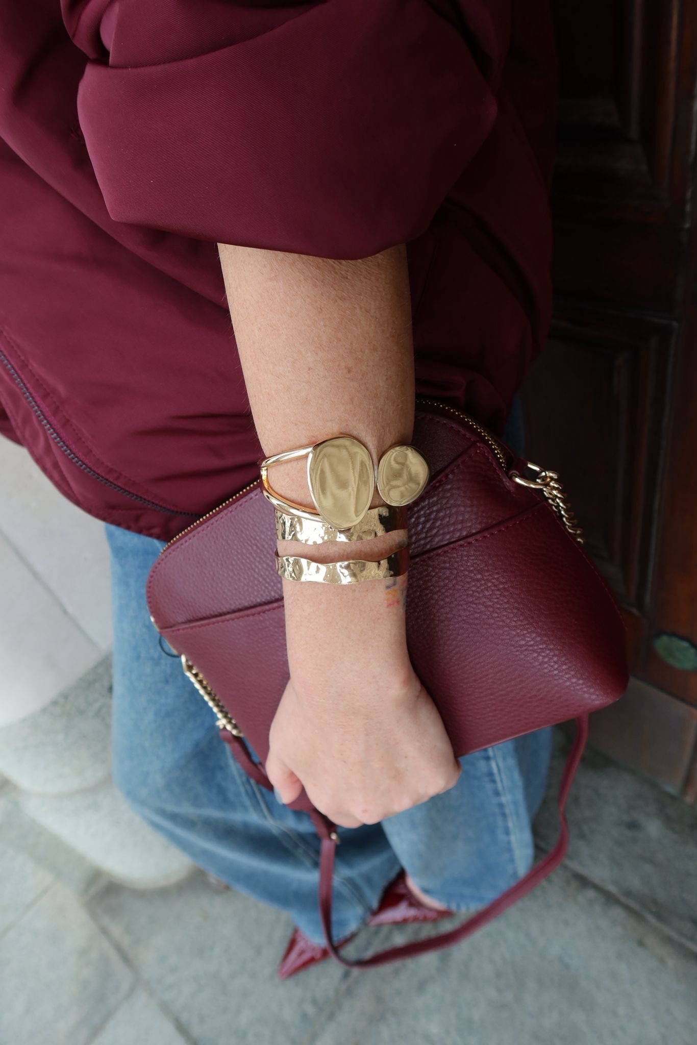 Luna Disc Cuff – Gold
