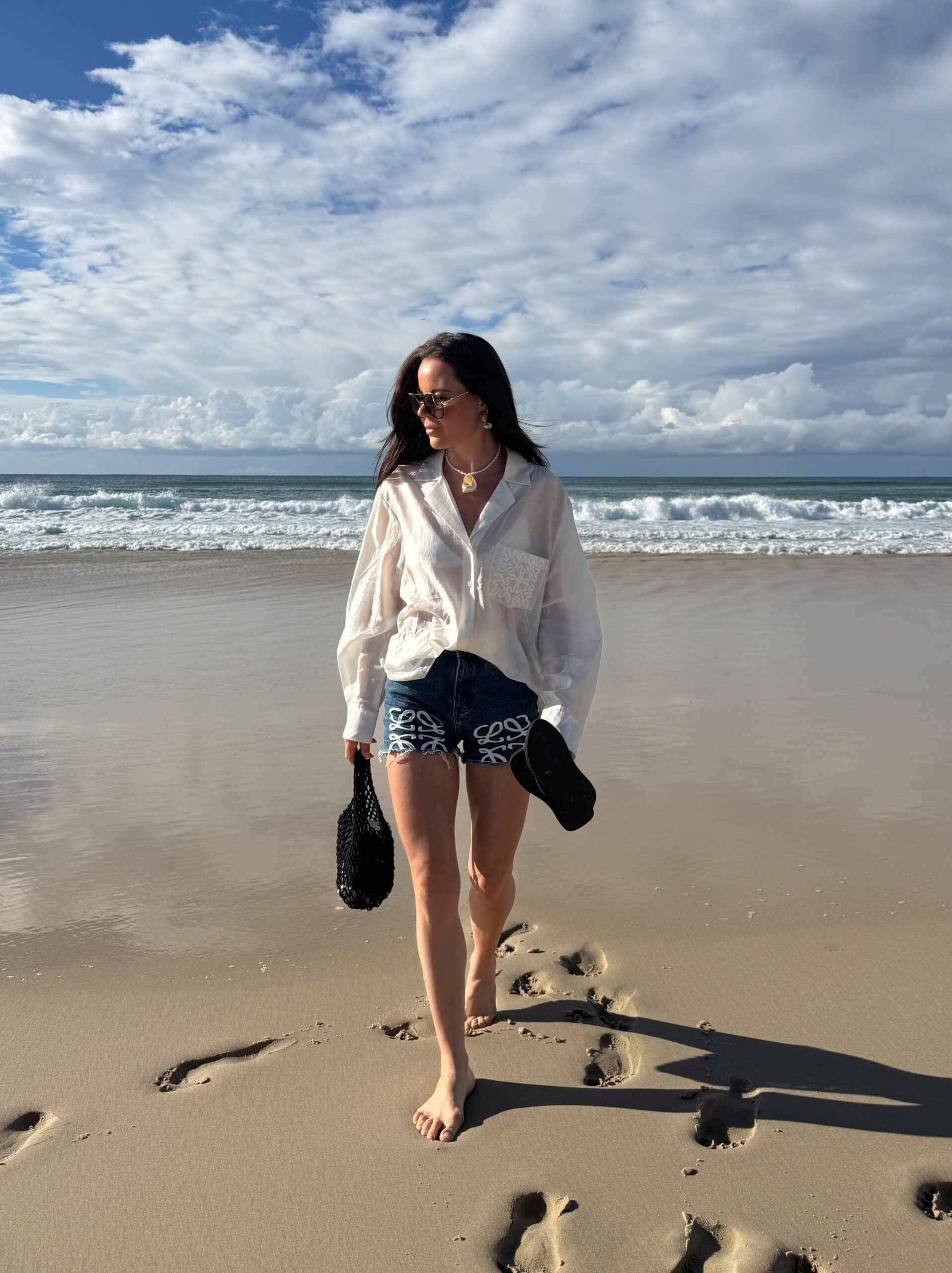 mé jewellery worn on the beach