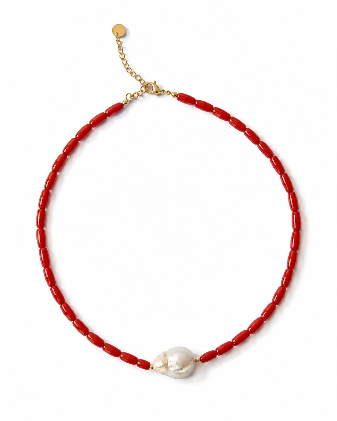 Coral Pearl Necklace