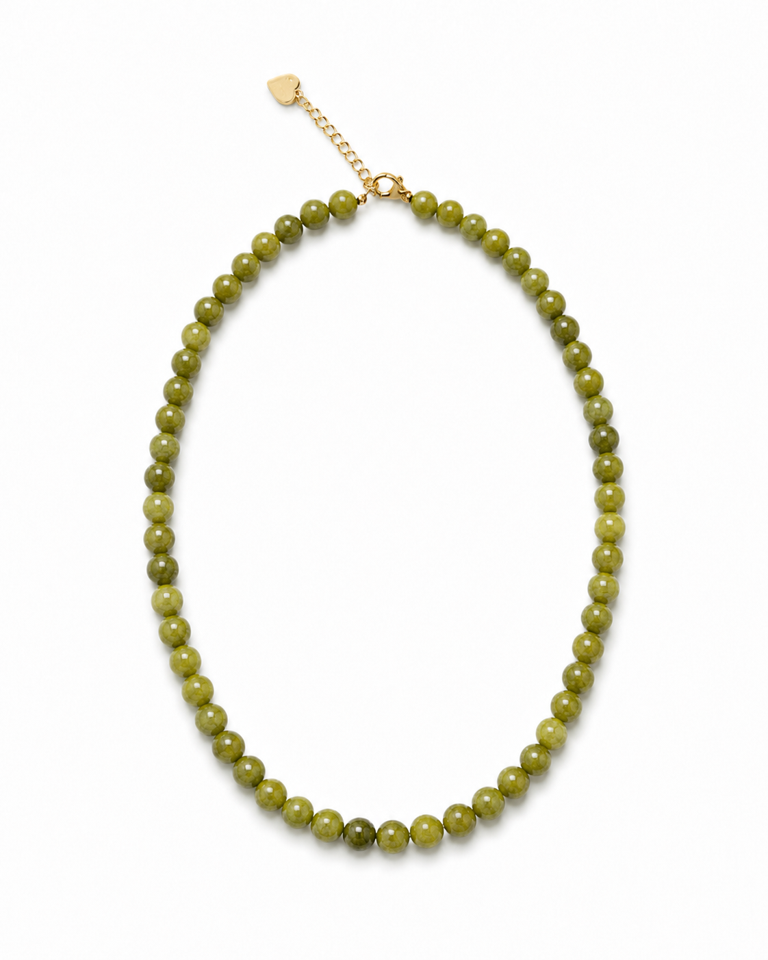 Green Beaded Peridot Necklace