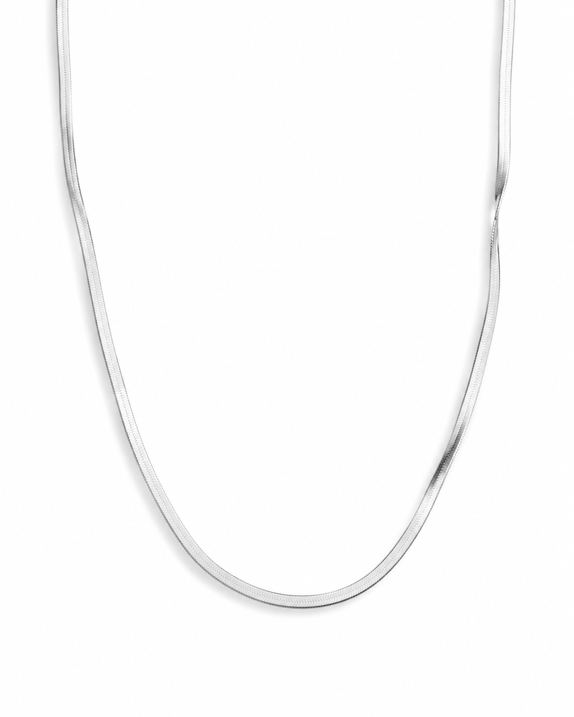 Snake Chain Necklace - Silver - Image 2