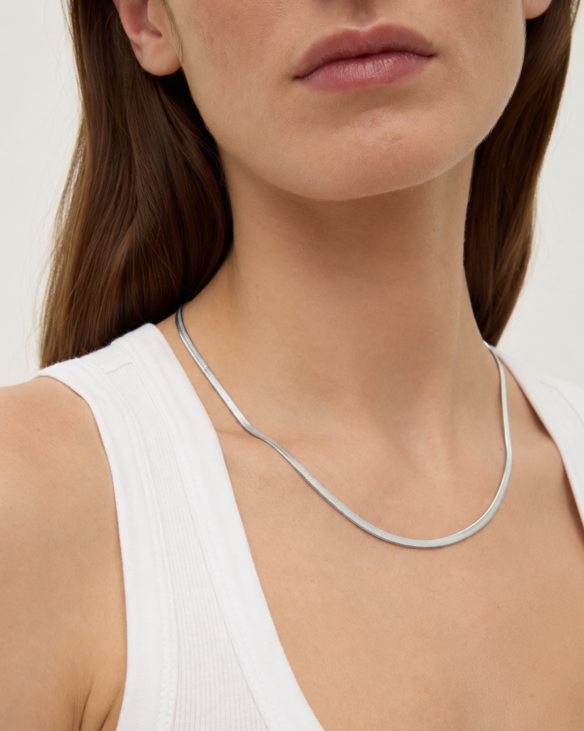 Snake Chain Necklace - Silver