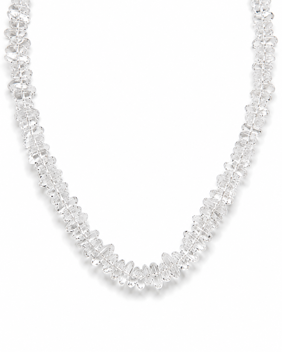 Natural clear stone beaded necklace