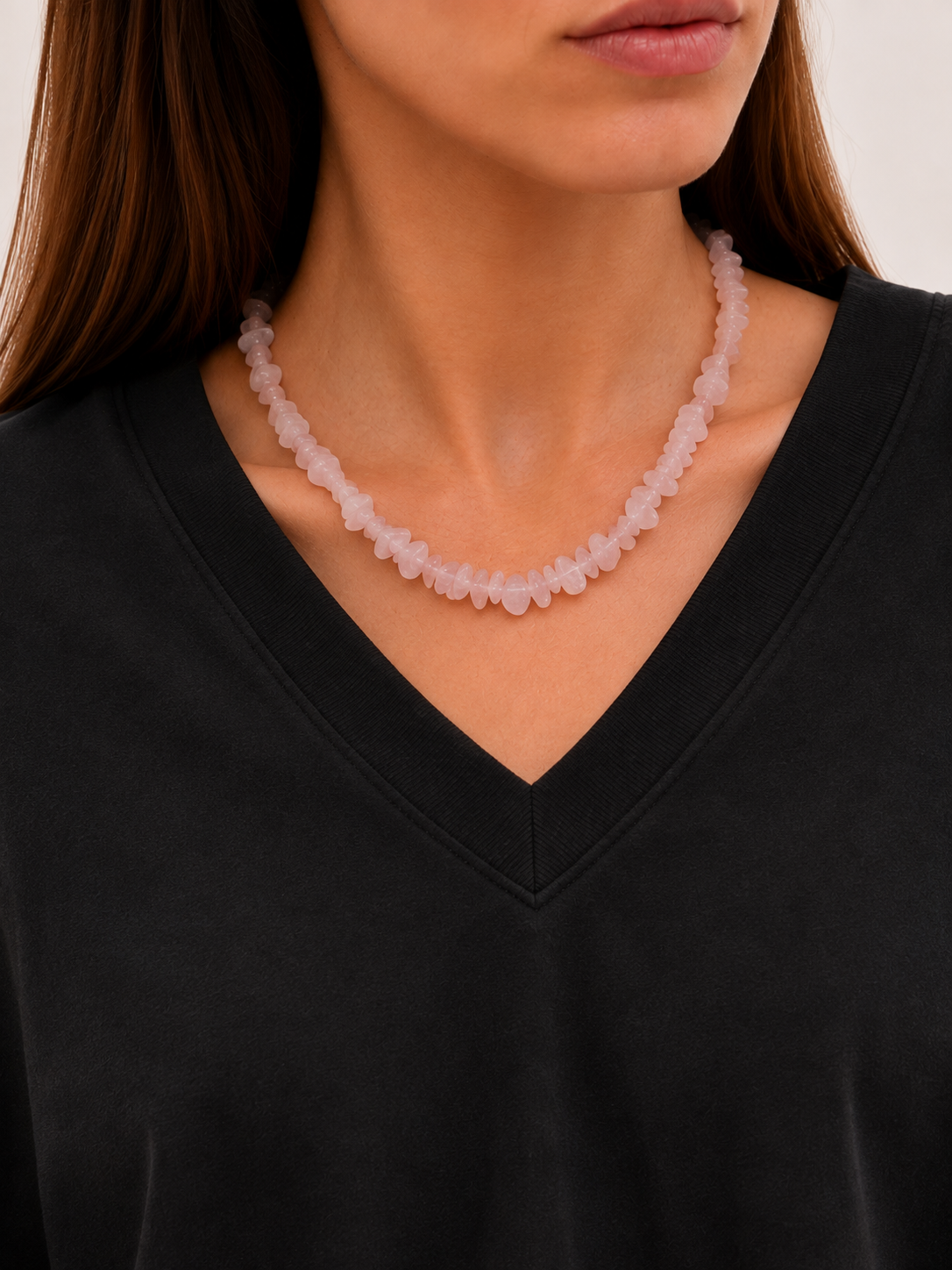 Rose Quartz Stone Necklace