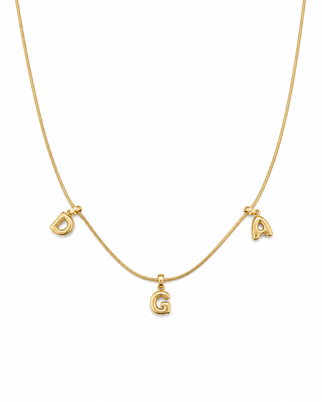 Personalised letter initials necklace