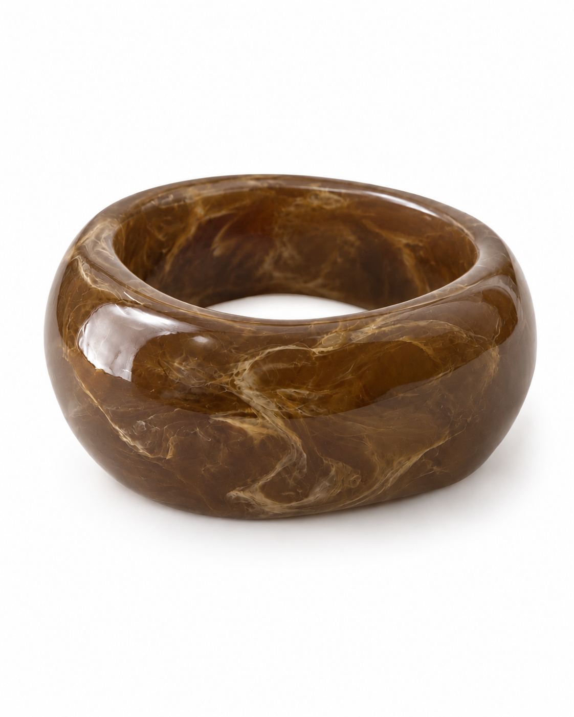 Tortoiseshell Resin Bangle – Brown
