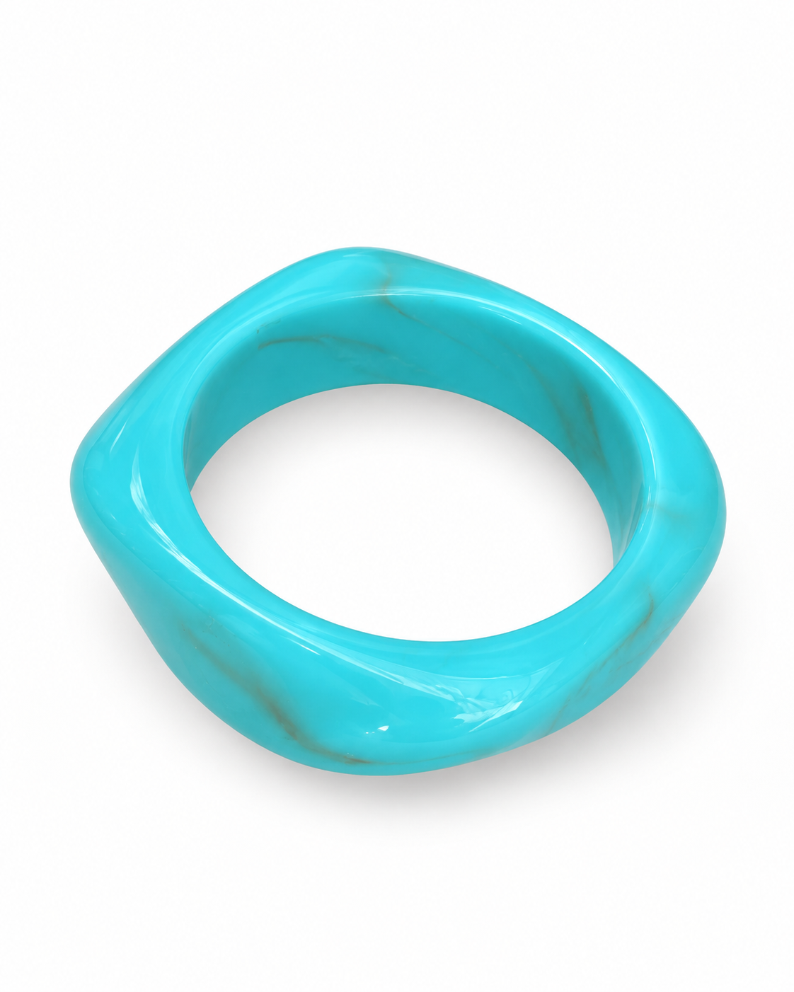 Lagoon Resin Bangle – Blue